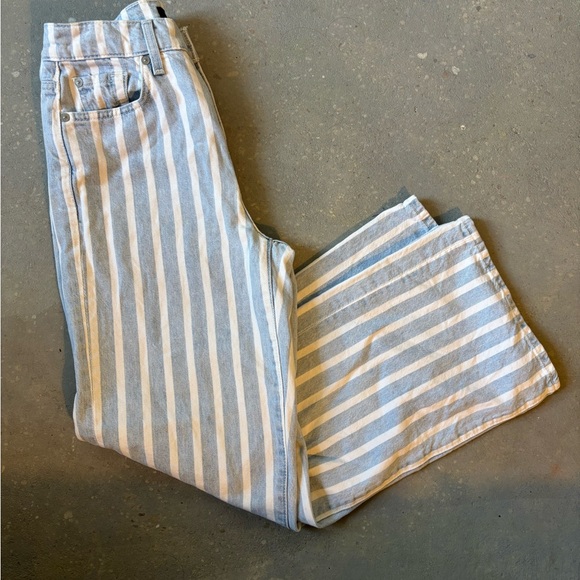 7 for All Mankind‎ Stripped cropped Alexa Jeans size 23 - Picture 1 of 6